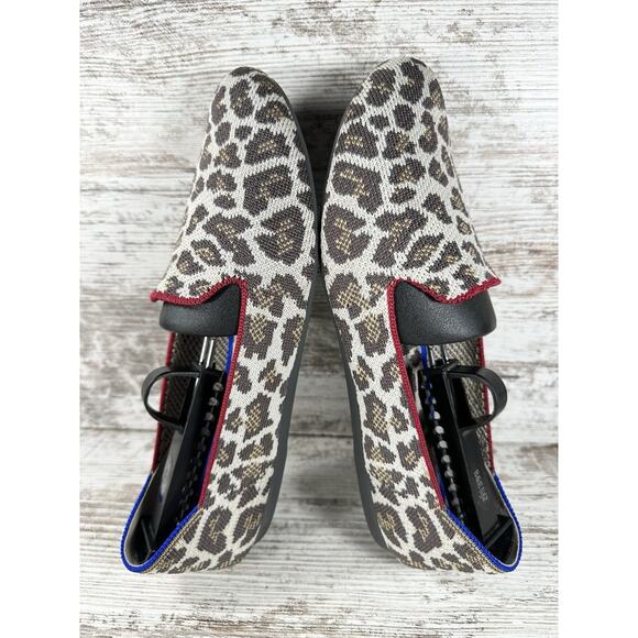 Women's Rothy's The Flat Leopoard Print Flats Beige/Brown Sz 8.5 EUC! - Picture 6 of 9